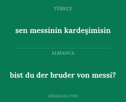 sen messinin kardeşimisin - bist du der bruder von messi?