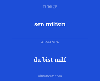 sen milfsin - du bist milf