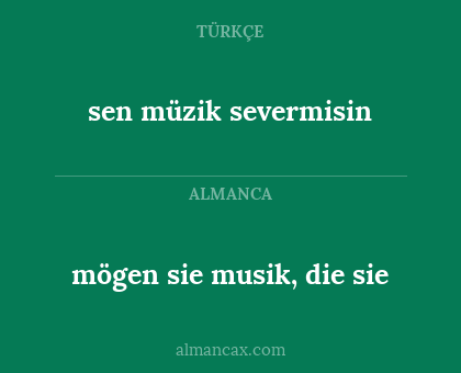 mögen sie musik, die sie - sen müzik severmisin