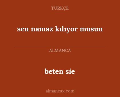 beten sie - sen namaz kılıyor musun