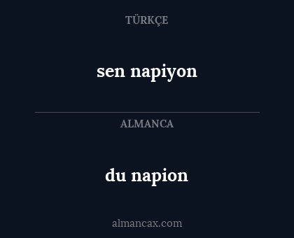sen napiyon - du napion