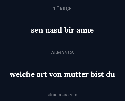 welche art von mutter bist du - sen nasıl bir anne