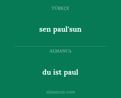 du ist paul - sen paul'sun