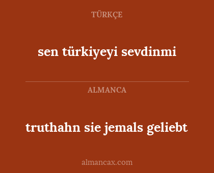 truthahn sie jemals geliebt - sen türkiyeyi sevdinmi