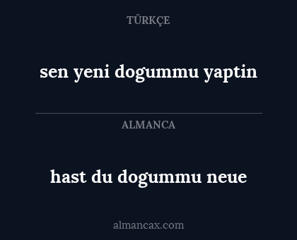 hast du dogummu neue - sen yeni dogummu yaptin