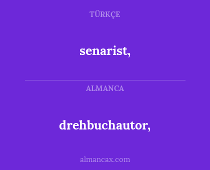 drehbuchautor, - senarist,