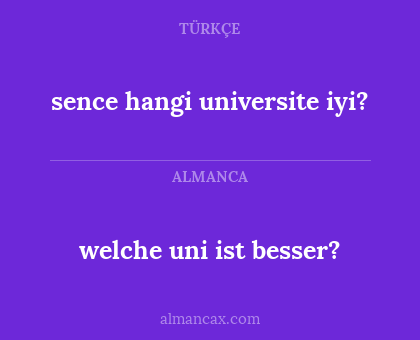 sence hangi universite iyi? - welche uni ist besser?