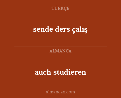 auch studieren - sende ders çalış