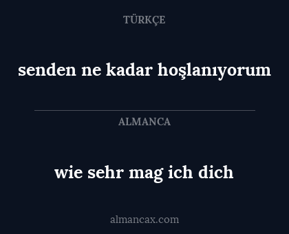 wie sehr mag ich dich - senden ne kadar hoşlanıyorum