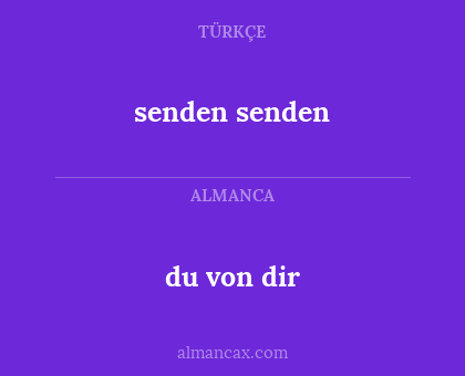 senden senden - du von dir