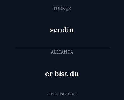 sendin - er bist du
