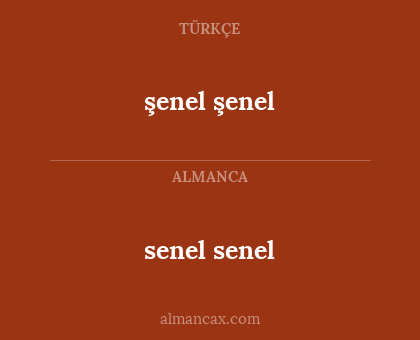 senel senel - şenel şenel