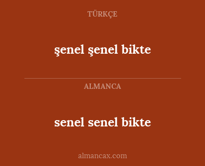 senel senel bikte - şenel şenel bikte