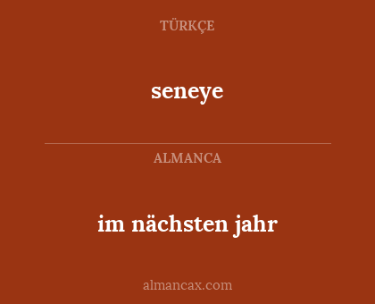 im nächsten jahr - seneye