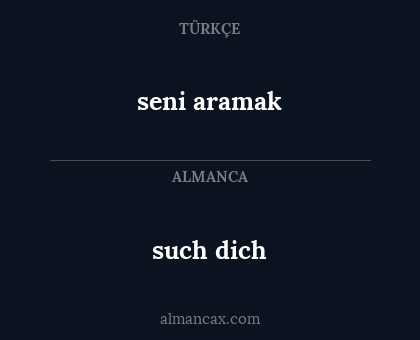 such dich - seni aramak