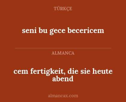 cem fertigkeit, die sie heute abend - seni bu gece becericem
