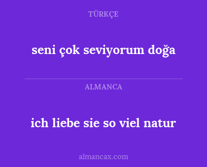 seni çok seviyorum doğa - ich liebe sie so viel natur