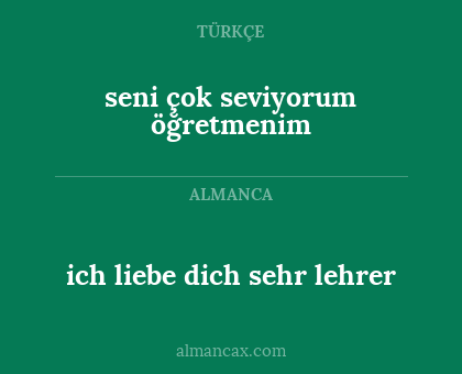 seni çok seviyorum öğretmenim - ich liebe dich sehr lehrer