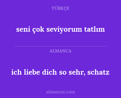 seni çok seviyorum tatlım - ich liebe dich so sehr, schatz