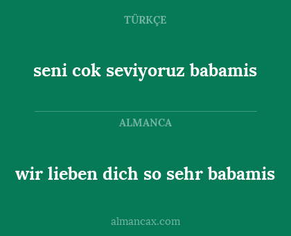 seni cok seviyoruz babamis - wir lieben dich so sehr babamis
