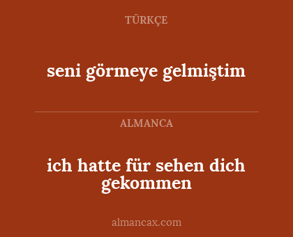 seni görmeye gelmiştim - ich hatte für sehen dich gekommen