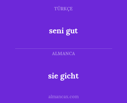 seni gut - sie gicht