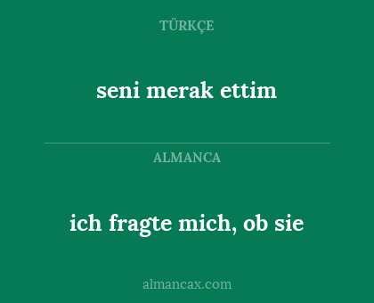 seni merak ettim - ich fragte mich, ob sie
