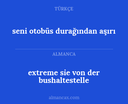 extreme sie von der bushaltestelle - seni otobüs durağından aşırı