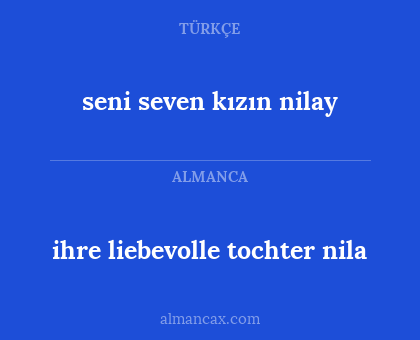 seni seven kızın nilay - ihre liebevolle tochter nila