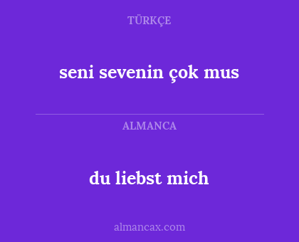seni sevenin çok mus - du liebst mich