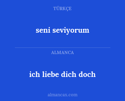 seni seviyorum - ich liebe dich doch
