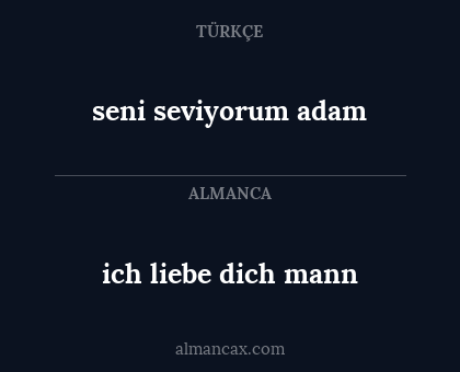 ich liebe dich mann - seni seviyorum adam
