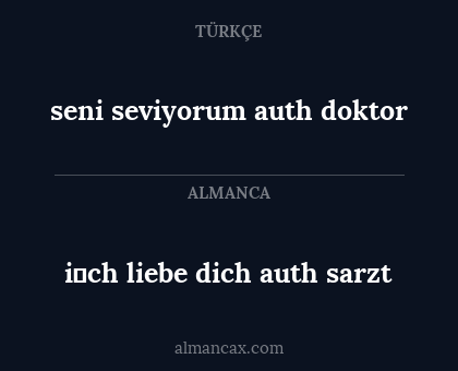 seni seviyorum auth doktor - i̇ch liebe dich auth sarzt