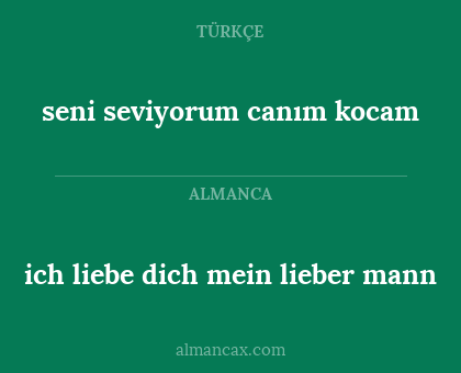seni seviyorum canım kocam - ich liebe dich mein lieber mann