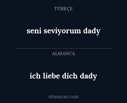 seni seviyorum dady - ich liebe dich dady
