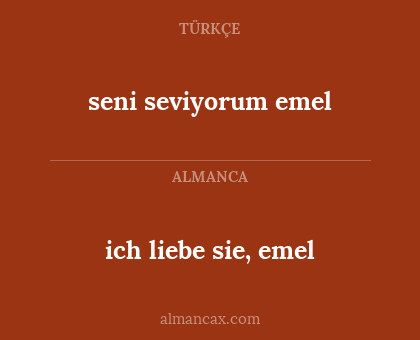 seni seviyorum emel - ich liebe sie, emel