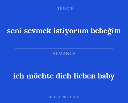 ich möchte dich lieben baby - seni sevmek istiyorum bebeğim