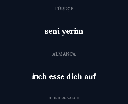 seni yerim - i̇ch esse dich auf