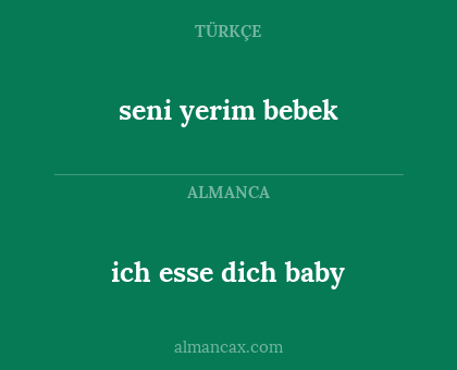 seni yerim bebek - ich esse dich baby