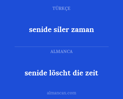 senide löscht die zeit - senide siler zaman