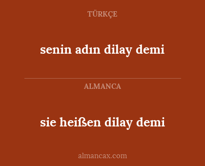 sie heißen dilay demi - senin adın dilay demi