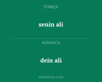 dein ali - senin ali