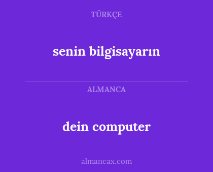 senin bilgisayarın - dein computer
