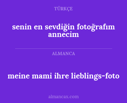 senin en sevdiğin fotoğrafım annecim - meine mami ihre lieblings-foto