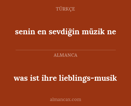 was ist ihre lieblings-musik - senin en sevdiğin müzik ne
