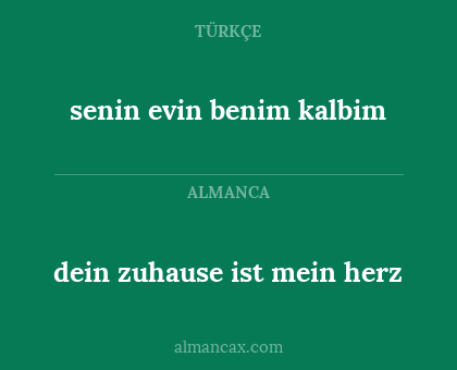 senin evin benim kalbim - dein zuhause ist mein herz