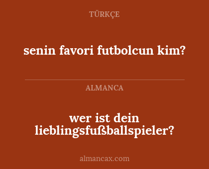 senin favori futbolcun kim? - wer ist dein lieblingsfußballspieler?