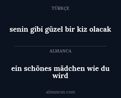 ein schönes mädchen wie du wird - senin gibi güzel bir kiz olacak