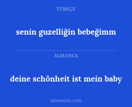 senin guzelliğin bebeğimm - deine schönheit ist mein baby