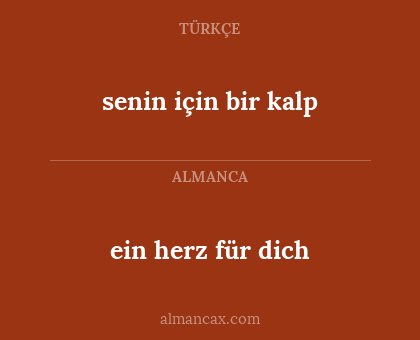 senin için bir kalp - ein herz für dich